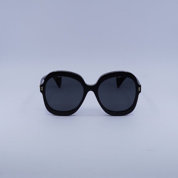 Gucci GG1240S 001 Sunglasses Black Round Frame, Grey Lenses main image 7